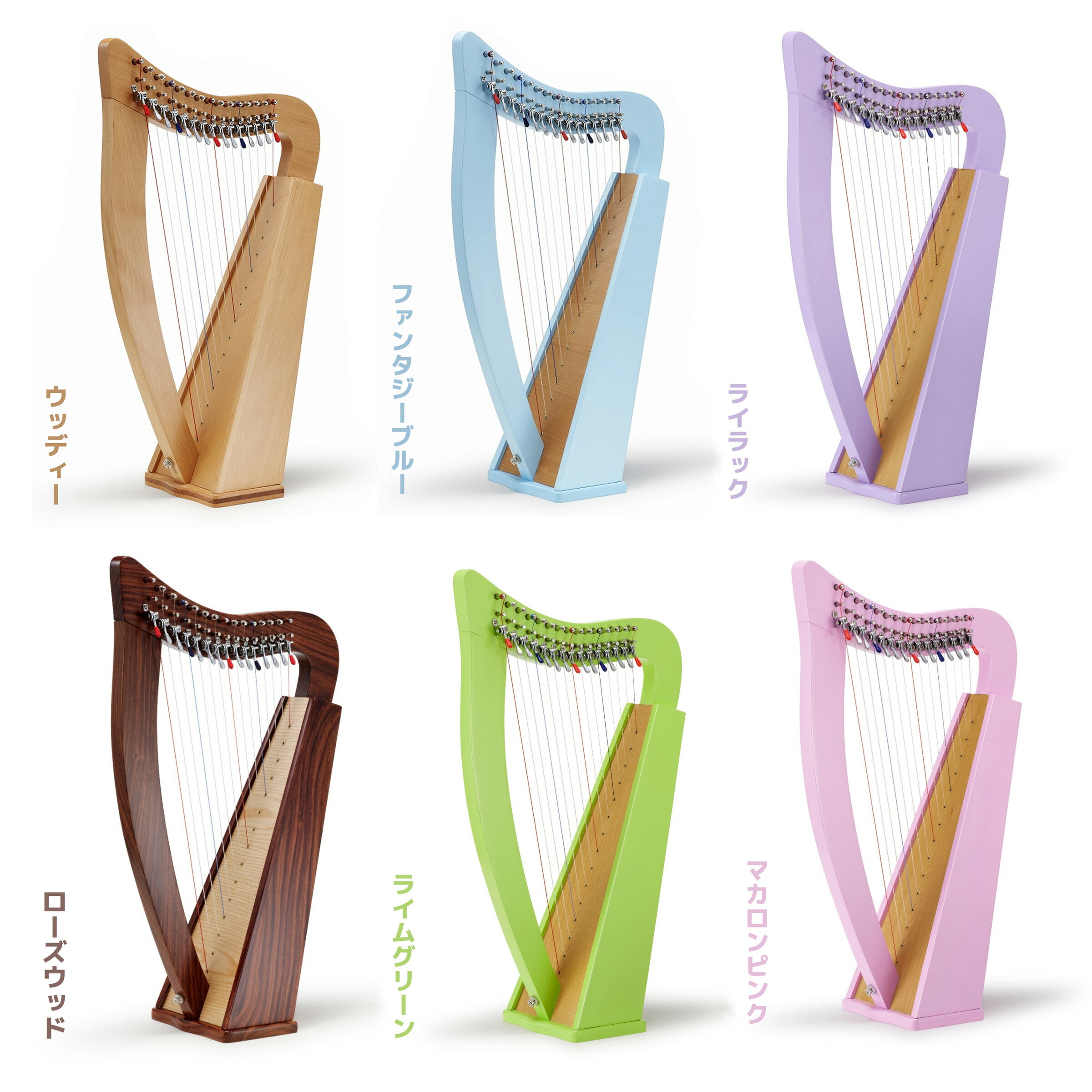 楽天市場】GINZA JUJIYA Chris Harp 単品・初心者セット 15弦レバー