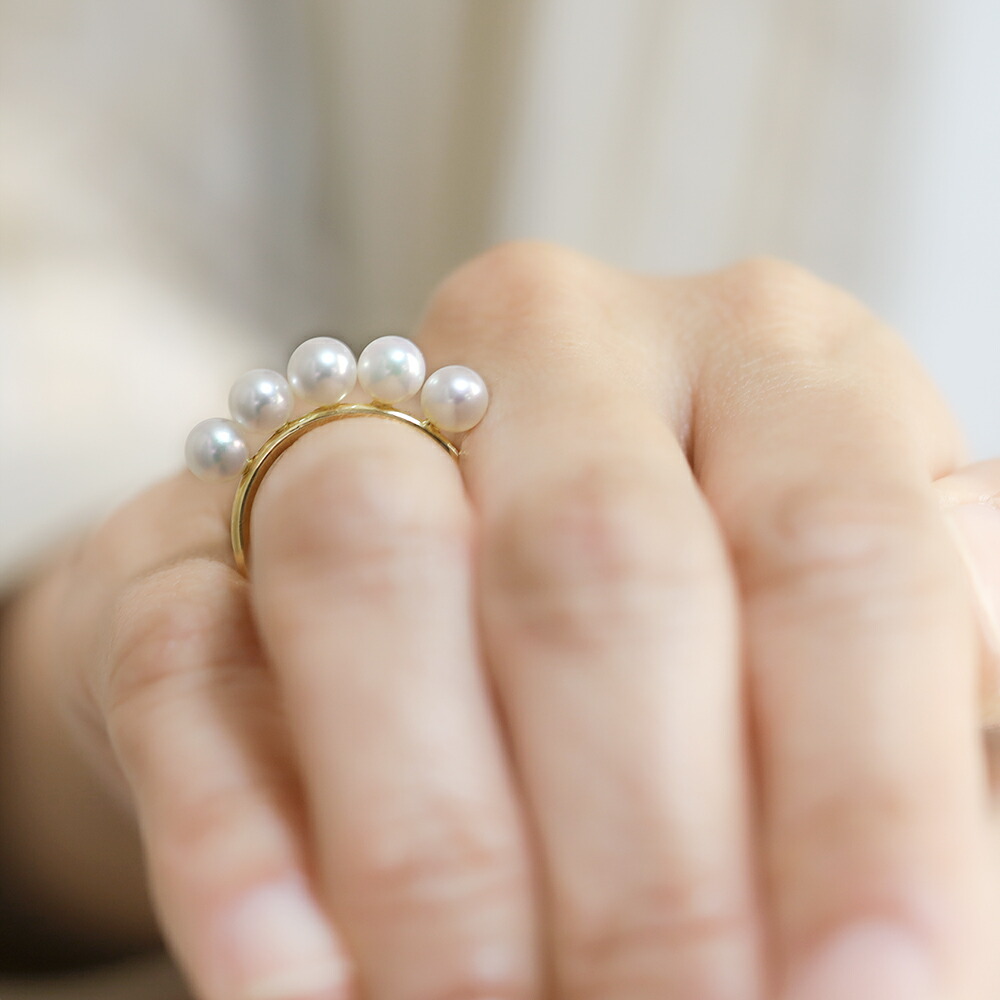 楽天市場】【10%OFF 3/3 20:00より】k18 パール リング 18金 18k
