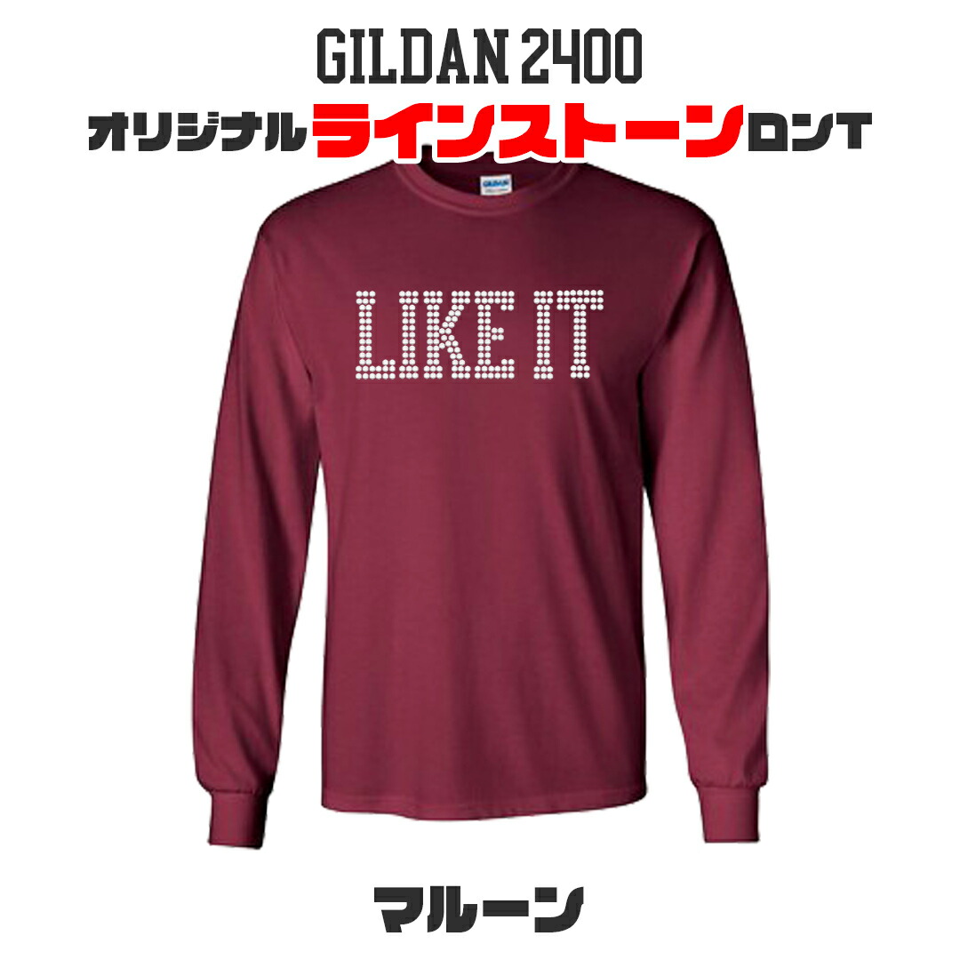 楽天市場】オリジナルラインストーン長袖Tシャツ ロンT カスタム
