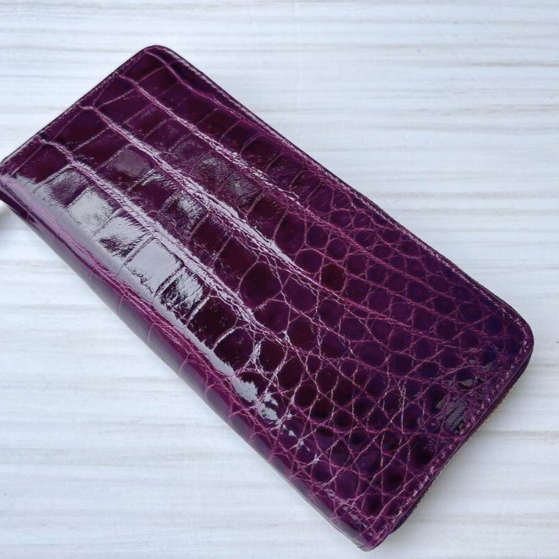 楽天市場】クロコダイル 財布 パープル No608 シャイニングクロコ