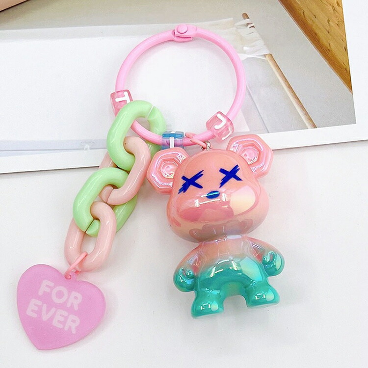 楽天市場】キーホルダーくまちゃん 韓国雑貨 動物 かわいい 熊 5色