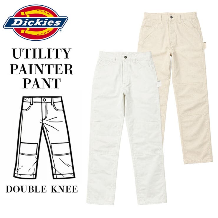 楽天市場】dickies ダブルニー ペインターパンツ ナチュラルの通販