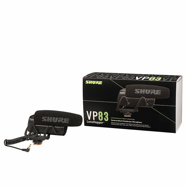 楽天市場】SHURE カメラマウント ショットガンマイクロホン VP83