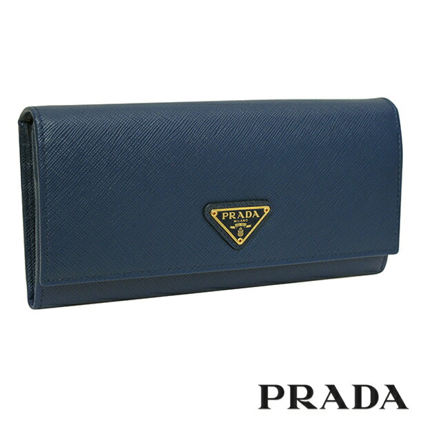 楽天市場】プラダ PRADA 長財布/パスケース付き レディース ネイビー