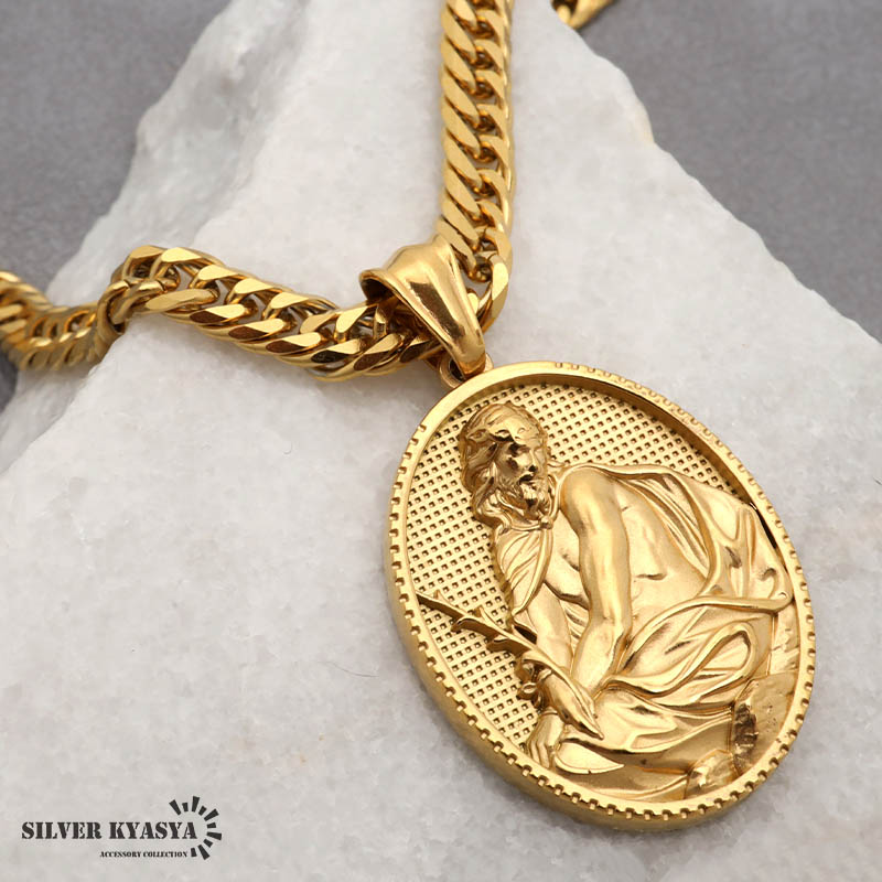 楽天市場】ステンレス HIPHOPネックレス ゴールド 6面カットダブル喜平