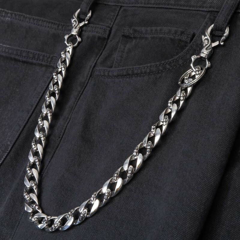 楽天市場】ステンレス 重厚 ウォレットチェーン 財布 クロス 喜平
