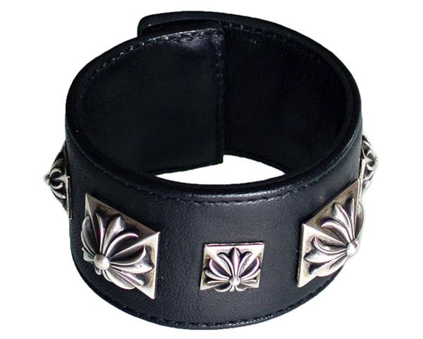 楽天市場】CHROME HEARTS LEATHER & SILVER BRUISER PYRAMID PUNK