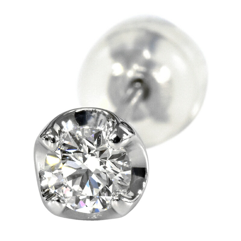 楽天市場】メンズ Pt900 ダイヤピアス 0.3ct F SI1 3EX H&C 中央宝石