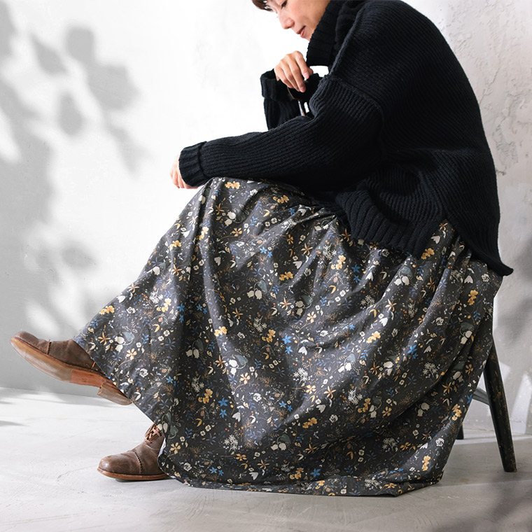 楽天市場】「the garden」冬に咲く庭のスカート M/L/LL/3L/4L/5Lサイズ