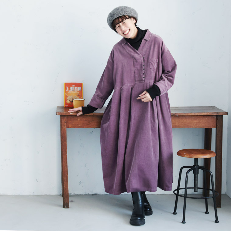楽天市場】［me］ 私のあざみ色ワンピース M/L/LL/3L/4L/5Lサイズ