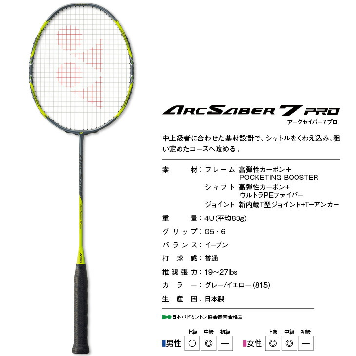 楽天市場】指定ガット代・張代無料! ヨネックス バドミントンラケット