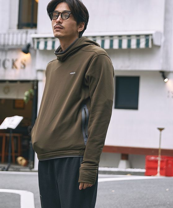 楽天市場】+phenix プラスフェニックス POWER STRETCH PULL OVER HOODY