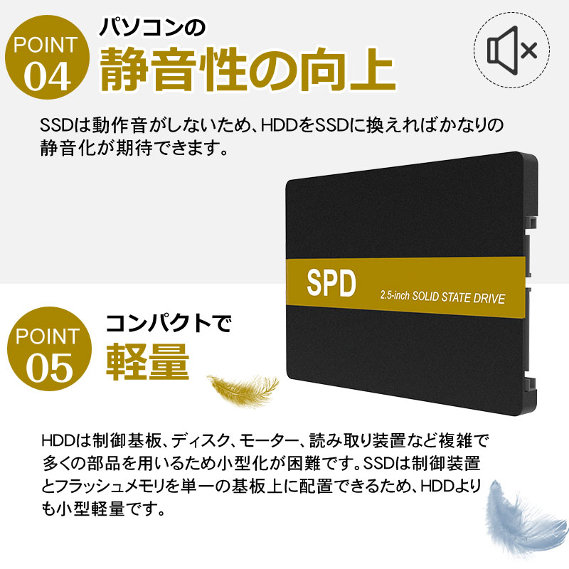楽天市場】SPD SSD 1TB 堅牢・軽量アルミ製筐体 内蔵 2.5インチ 7mm