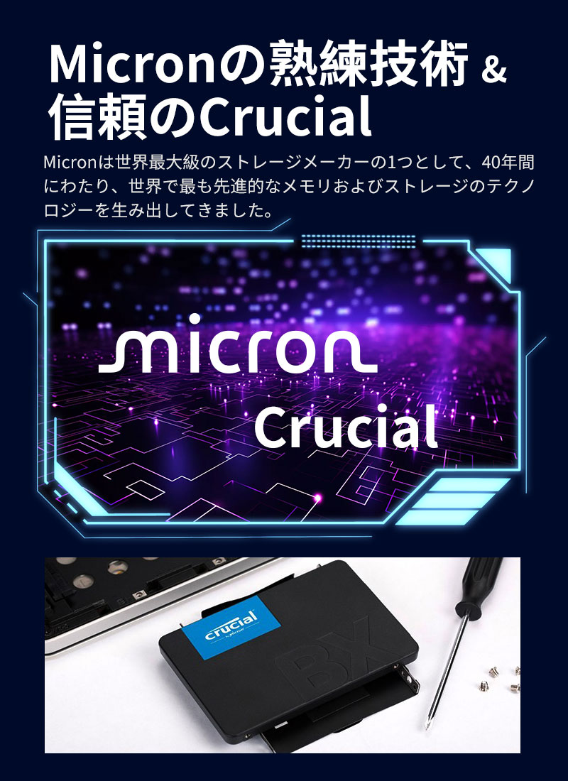 楽天市場】期間限定ポイント2倍！Crucial クルーシャル SSD 500GB 【3