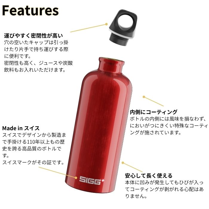 楽天市場】SIGG ボトル シグ トラベラー 600ml 全6色 アルミボトル