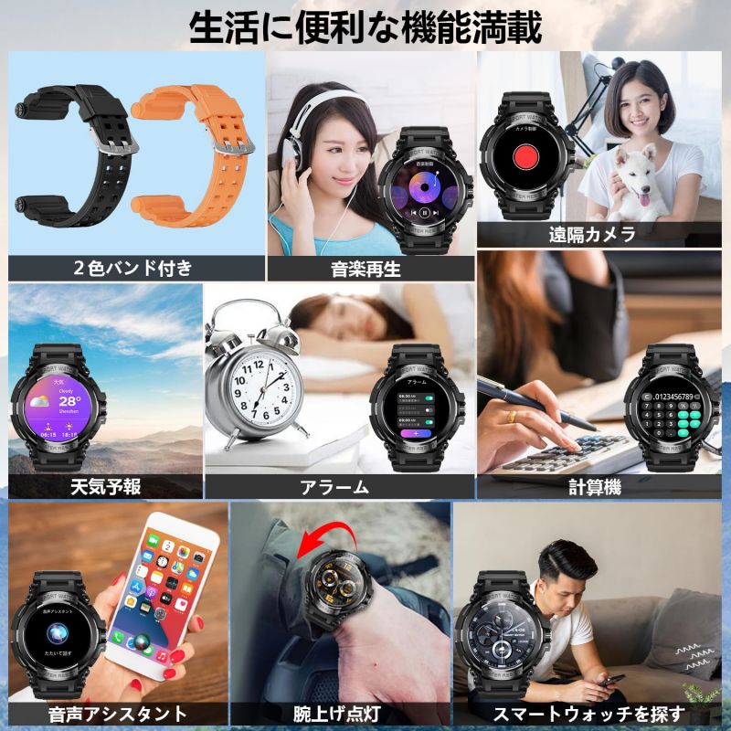 楽天市場】スマートウォッチ【2025年新登場 1.52インチ高精細大画面 2