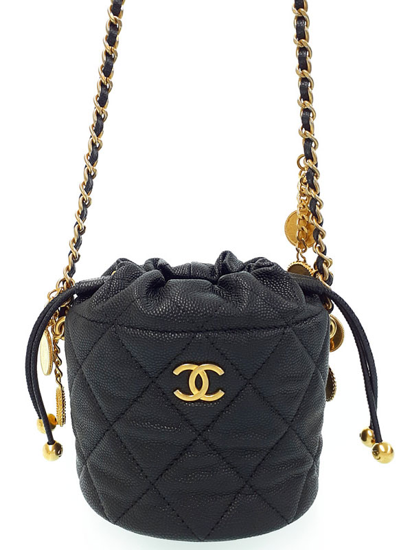 中古】シャネル CHANEL チェーン107センチ ブーム再来 黒