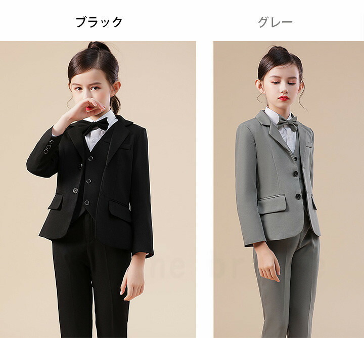 楽天市場】卒業式 パンツスーツ 女の子 卒服 黒 フォーマルスーツ 子供