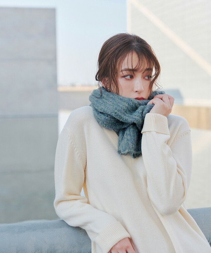 楽天市場】リブ編みマフラー レディース ファッション 服 30代 40代