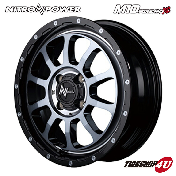 楽天市場】NITRO POWER M10 PERSHING 14X4.5J 4/100 +45 ブラック