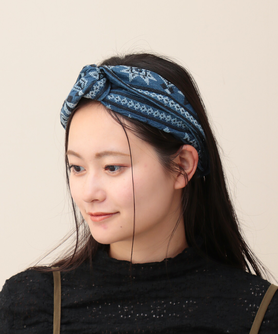楽天市場】デニム刺繍ヘアバンド ／ ターバン ヘッドアクセサリー ヘア