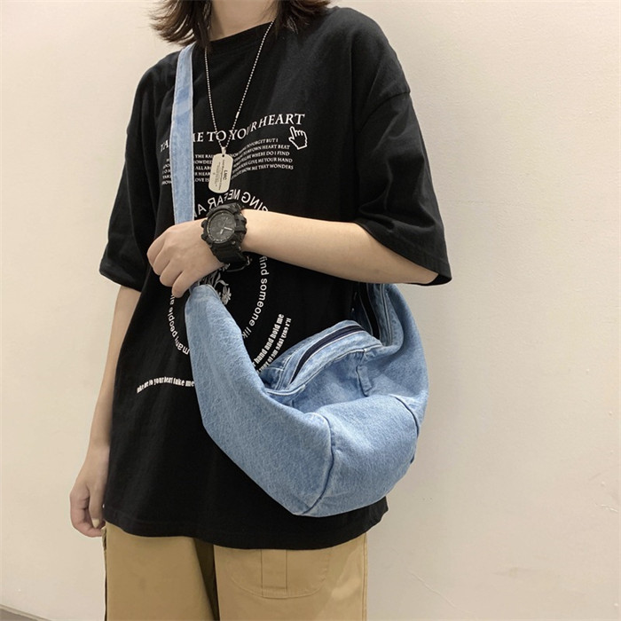 楽天市場】ボディバッグ レディース メンズ 大きめ デニムバッグ 男女