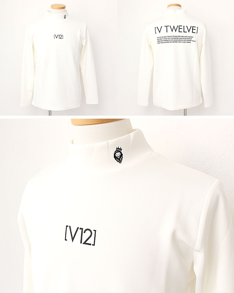 楽天市場】V12 ヴィトゥエルブ ゴルフ CENTER LOGO MOCK メンズ モック