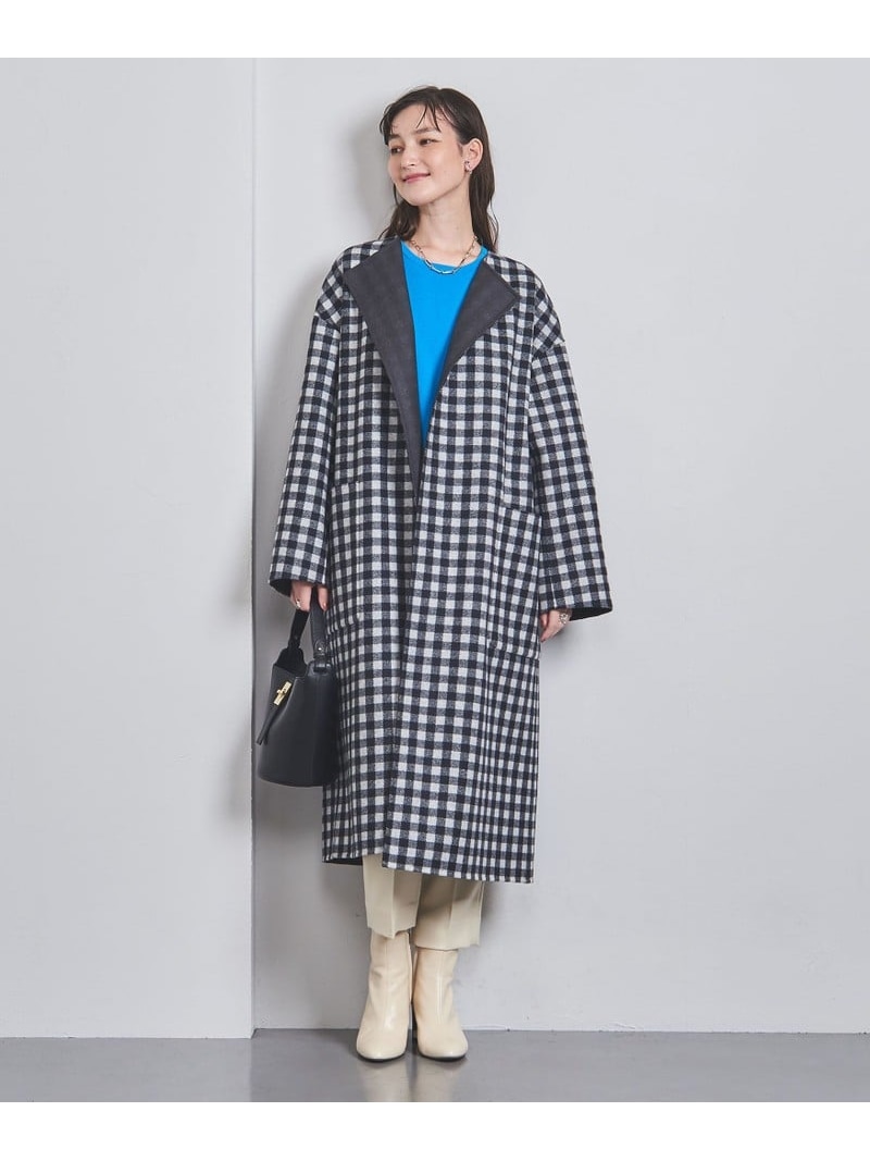 楽天市場】【SALE／80%OFF】ダブルフェイス ノーカラー リバーシブル