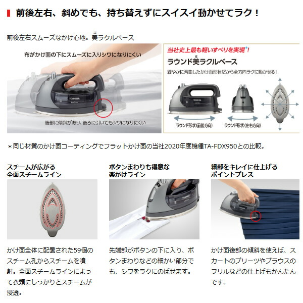 楽天市場】[予約]スチームアイロン 東芝 TOSHIBA La・Coo コードレス