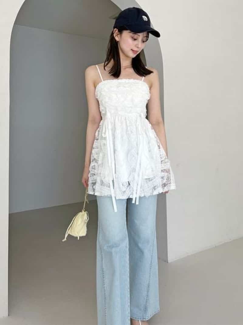 楽天市場】【SALE／50%OFF】チュールペプラムブラウス SNIDEL
