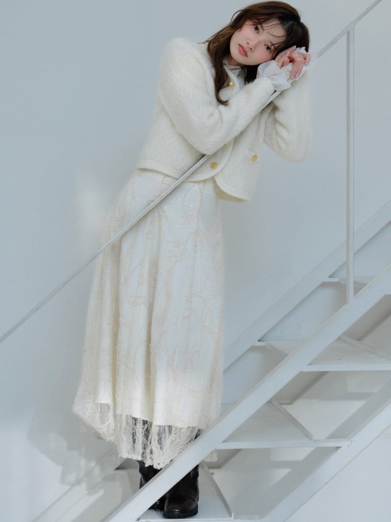 楽天市場】【SALE／50%OFF】ファーライクフリルニットジャケット