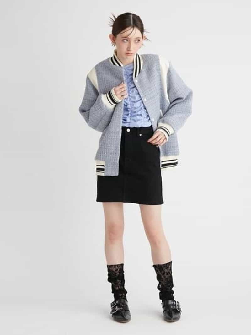 楽天市場】【SALE／20%OFF】バイカラーツイードスタジャン FURFUR