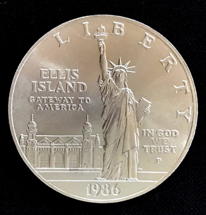アメリカ 1986年 自由の女神像 1ドル銀貨 フランクリンミント社 銀貨