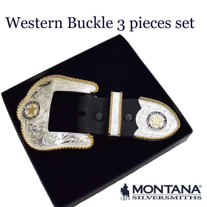 楽天市場】ウエスタンバックル MONTANA SILVERSMITHS ベルトバックル 3
