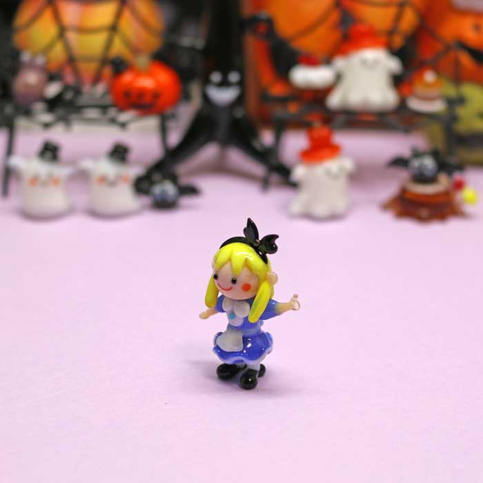 楽天市場】ガラス細工 アリスちゃん アリス ありす 女の子 リボン