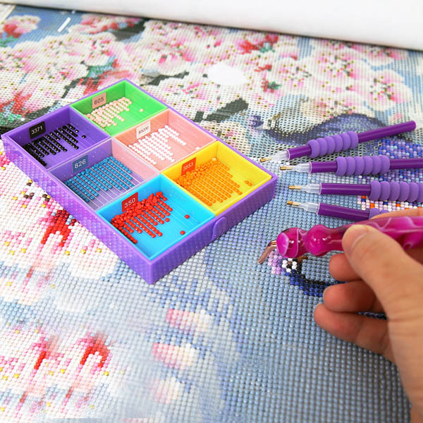 楽天市場】ダイヤモンドアート 作成ツール 6ブロック 多機能トレー 6色