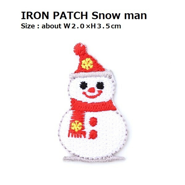 楽天市場】ワッペン 雪ダルマ 雪だるま スノーマン 最大横幅2.0×高さ