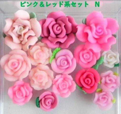楽天市場】【デコセットJ】☆ 樹脂粘土 薔薇 ☆ ◇9mm〜20mm