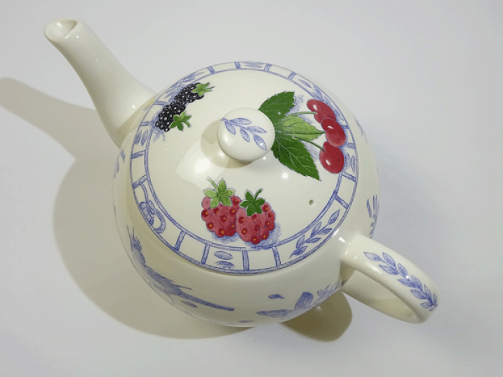 楽天市場】ジアン オワゾブルーフルーツ ティーポット（L） : 輸入雑貨