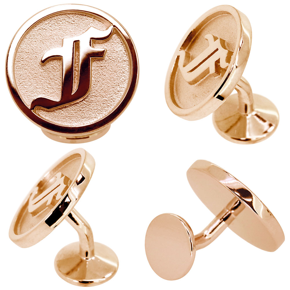 楽天市場】カフス カフスボタン オリジナル イニシャル 18k