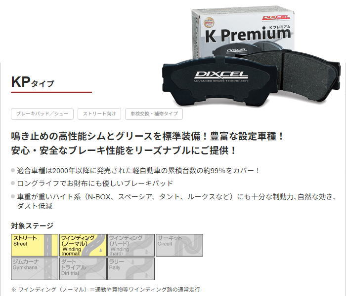 楽天市場】31118-0422 DIXCEL KSタイプ フロント用 ブレーキパッド