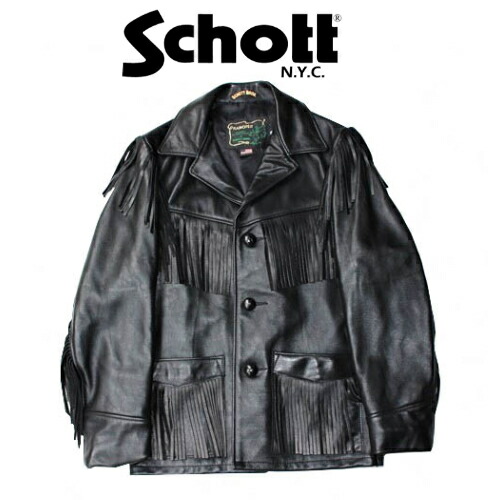 楽天市場】gm/Schott／ショット レザー フリンジ ジャケット 193US