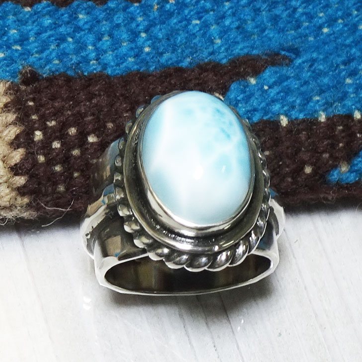 楽天市場】ラリマー シルバーリング 925 larimar【受注製作】メンズ