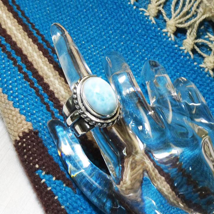 楽天市場】ラリマー シルバーリング 925 larimar【受注製作】メンズ