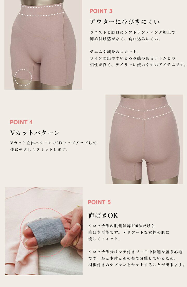 楽天市場】＼半額市場☆50％OFF／ ガードルショーツ 3分丈 6着セット
