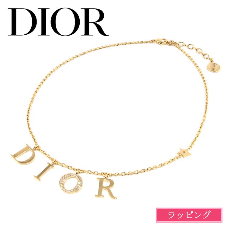 3227◯ DIORゴールド アルファベットチャーム ネックレス Dior