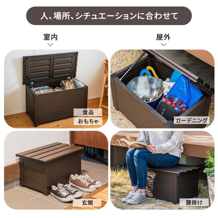楽天市場】屋外物置 アルミボックス 容量29L 幅60cm アルミ縁台