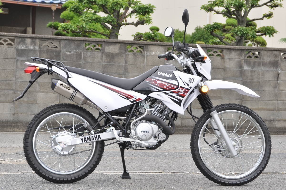 楽天市場】XTZ125 バイクマフラー ドライカーボン モタード 異形