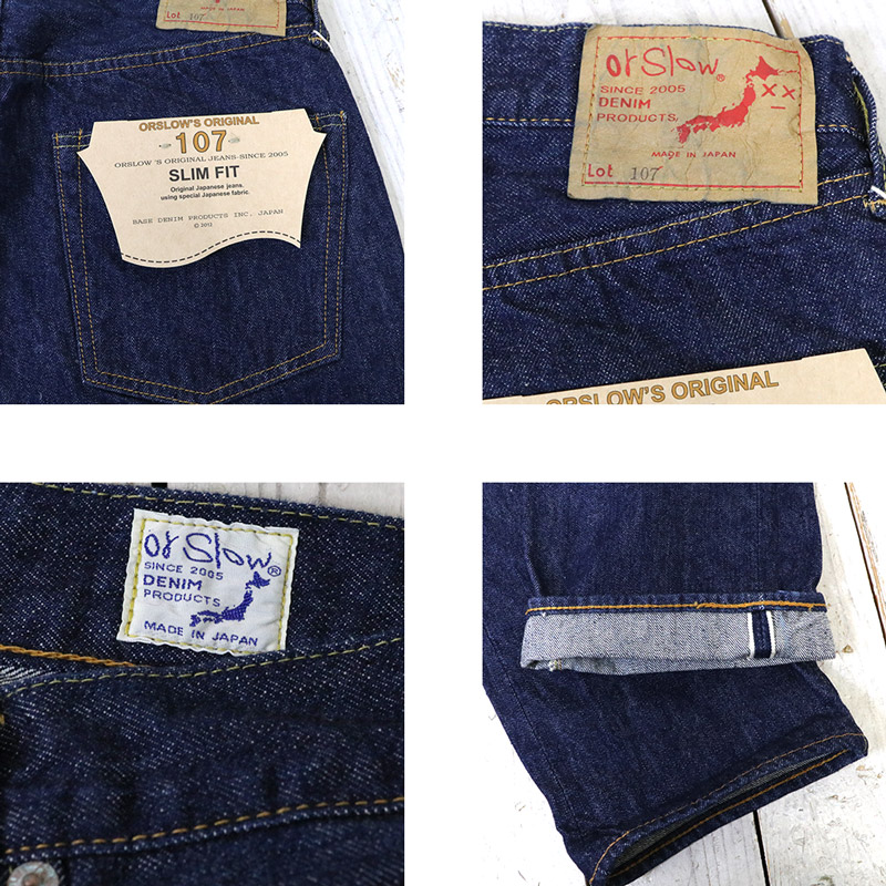 楽天市場】orSlow (オアスロウ) : 107 IVY FIT SELVEDGE DENIM (ONE