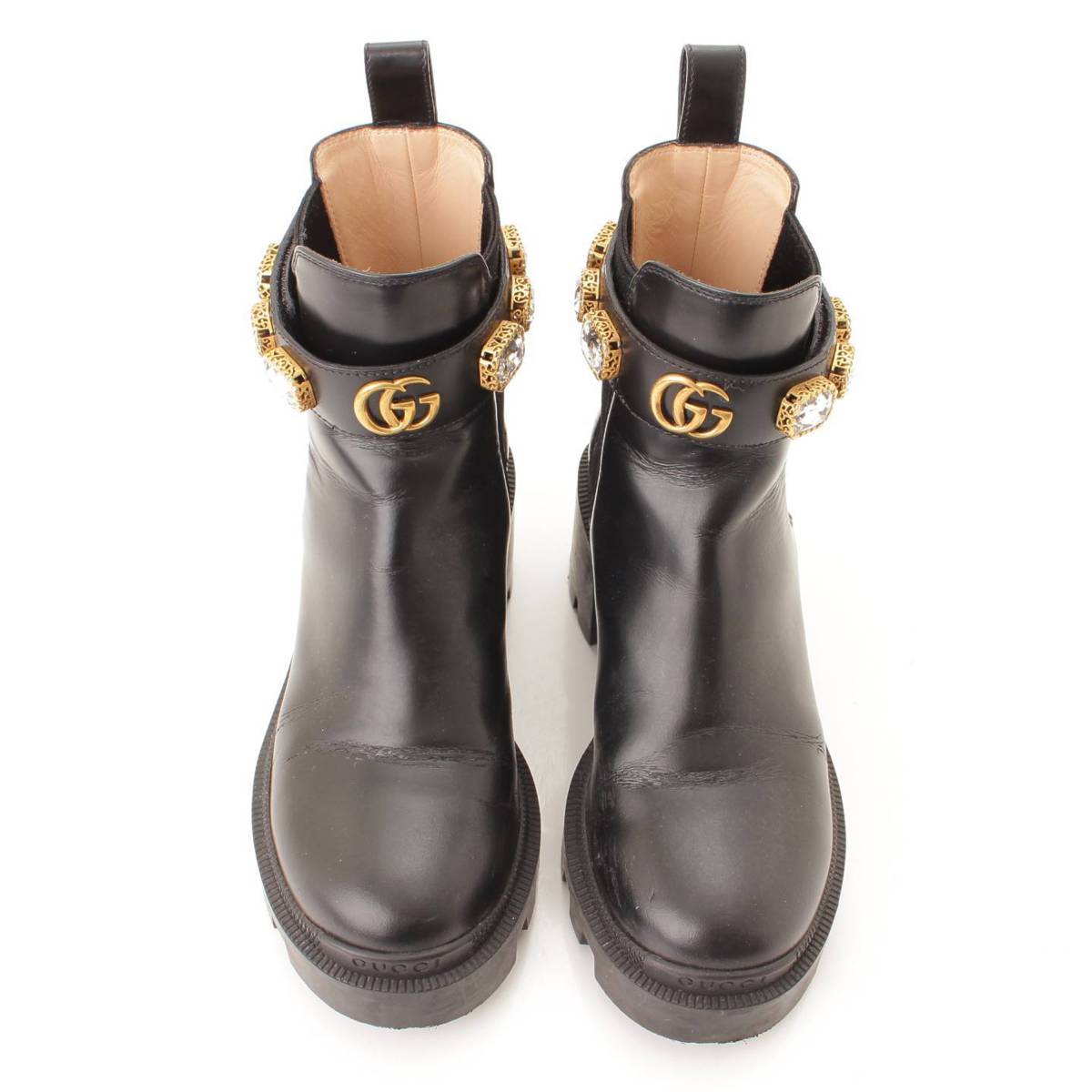 楽天市場】【グッチ】Gucci 19AW クリスタル ベルト付き レザー